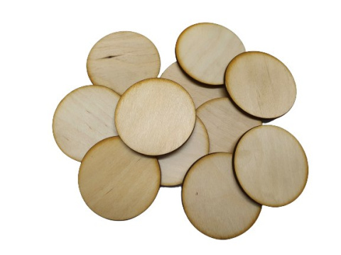 Koło drewniane pełne kółko decupage podstawka 8cm