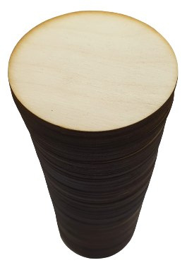 Koło drewniane pełne kółko decupage podstawka 8cm