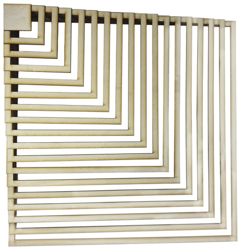 Obręcze drewniane do łapacza snów KWADRAT zestaw 18szt