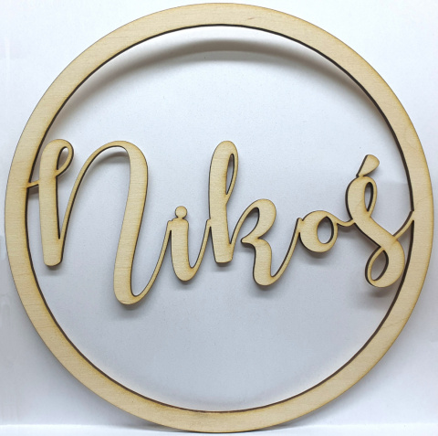 Łapacz snów z imieniem koło obręcz zawieszka 28cm 5mm