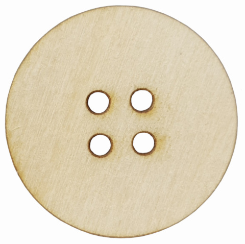 Guzik drewniany dekor decoupage scrapki 3 cm 10 szt