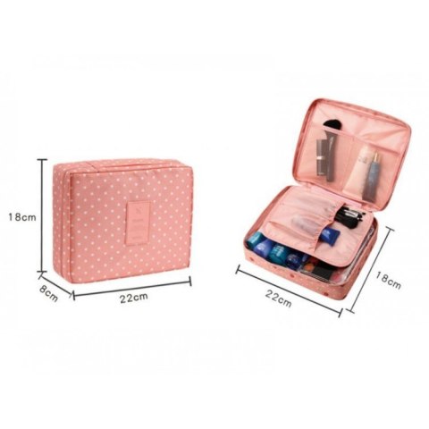 KOSMETYCZKA DAMSKA NIEBIESKA W KWIATY KS10WZ4