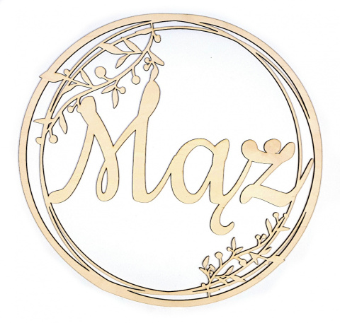 Dekoracje na wesele Koła Mąż Żona 40cm Zestaw 2szt