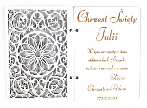 Pamiątka Chrztu Świętego Kartka na Chrzest Prezent