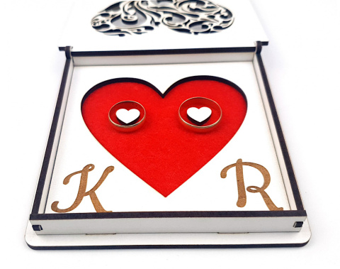 Pudełko pudełeczko na obrączki Ślub Wesele Szkatułka