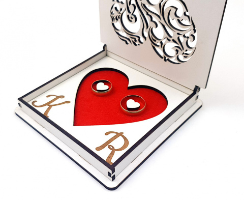 Pudełko pudełeczko na obrączki Ślub Wesele Szkatułka