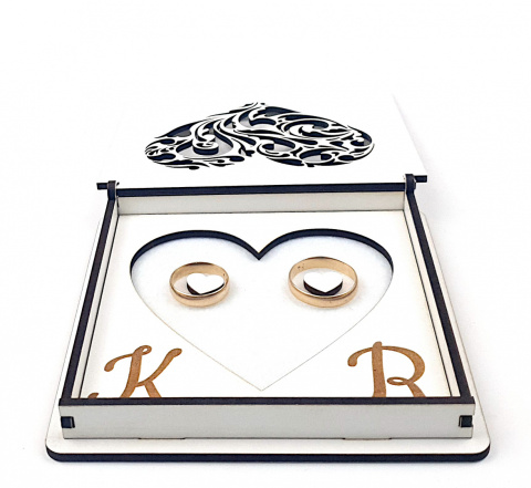 Pudełko pudełeczko na obrączki Ślub Wesele Szkatułka