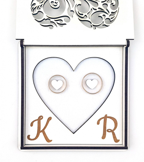 Pudełko pudełeczko na obrączki Ślub Wesele Szkatułka