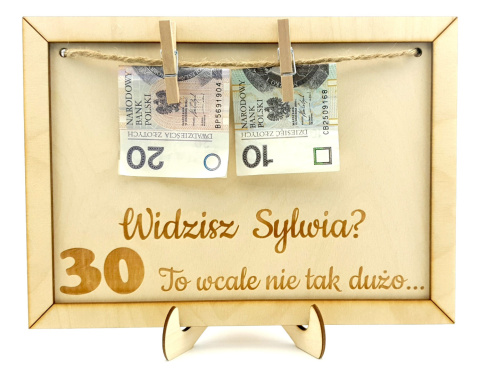 PREZENT RAMKA na 30 40 50 60 70 URODZINY tabliczka