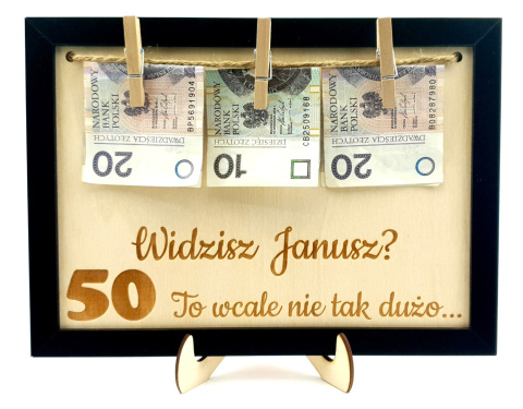 PREZENT RAMKA na 30 40 50 60 70 URODZINY tabliczka