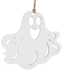 Dekoracje na Halloween Ozdoby Duchy Duszki Zawieszki 9cm Białe 12sztuk + Sznurek Gratis