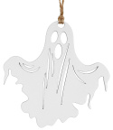 Dekoracje na Halloween Ozdoby Duchy Duszki Zawieszki 9cm Białe 12sztuk + Sznurek Gratis