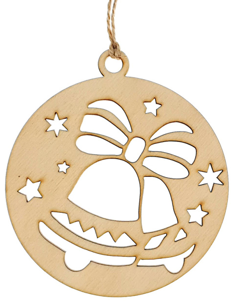 Bombki Choinkowe Zawieszki Drewniane Na Boże Narodzenie Święta zestaw 8 sztuk 10cm