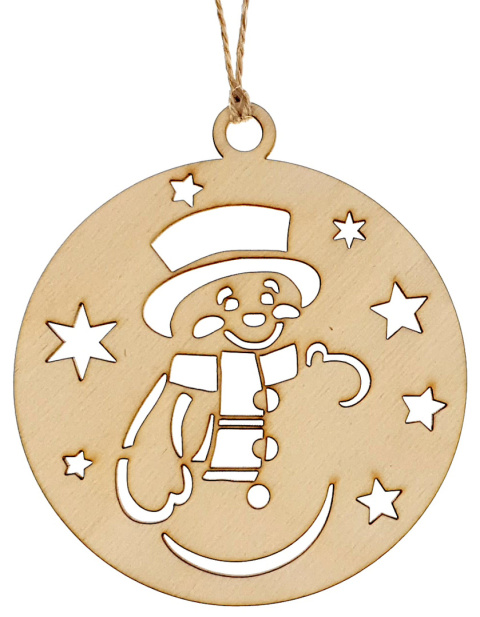 Bombki Choinkowe Zawieszki Drewniane Na Boże Narodzenie Święta zestaw 8 sztuk 10cm