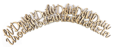 Napis Drewniany Na Pik "W DNIU URODZIN" 13x6cm Dekoracja 5szt