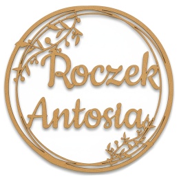 Dekoracja na Roczek z Imieniem HDF Obręcz 30cm Napis na Pierwsze Urodziny