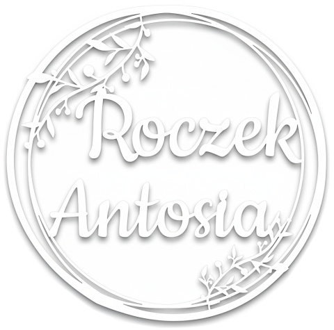 Dekoracja na Roczek z Imieniem Biała Obręcz 40cm Napis na Pierwsze Urodziny