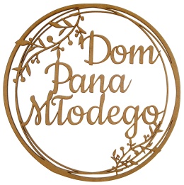 Dekoracje Weselne Koło Dom Pana Młodego HDF Surowy 30cm Obręcz Ślub Ozdoba Napis