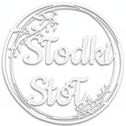 Dekoracje Weselne Koło Słodki Stół BIAŁY 40cm Obręcz Ślub Ozdoba Napis