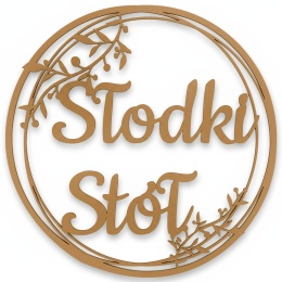 Dekoracje Weselne Koło Słodki Stół HDF Surowy 30cm Obręcz Ślub Ozdoba Napis