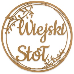 Dekoracje Weselne Koło Wiejski Stół HDF Surowy 30cm Obręcz Ślub Ozdoba Napis