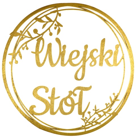 Dekoracje Weselne Koło Wiejski Stół ZŁOTY 40cm Obręcz Ślub Ozdoba Napis