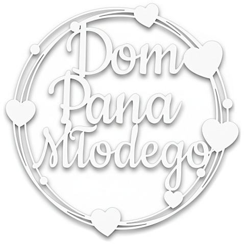 Dom Pana Młodego – Dekoracja Weselna Ślubna Biała Obręcz 40cm