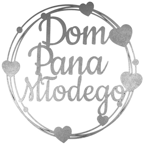 Dom Pana Młodego – Dekoracja Weselna Ślubna Srebrna Obręcz 40cm