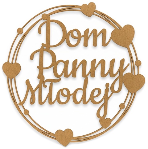 Dom Panny Młodej – Dekoracja Weselna Ślubna HDF Obręcz 40cm