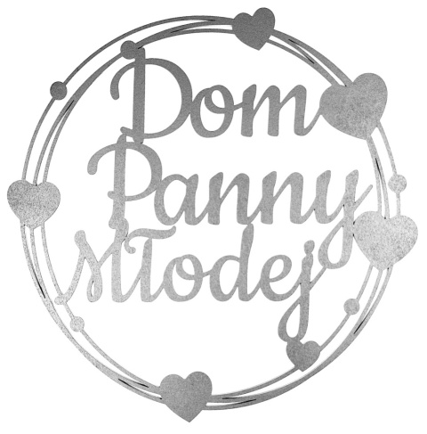 Dom Panny Młodej – Dekoracja Weselna Ślubna Srebrna Obręcz 30cm
