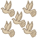 Gołąb Drewniany Dekor 5cm - 5 szt. Pierwsza Komunia Święta Do Rękodzieła DIY