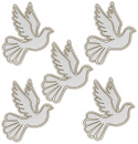 Gołąb Dekor 5cm Ozdoba Pierwsza Komunia Święta 5 szt, Do Rękodzieła DIY