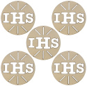 Hostia Drewniana IHS 3,5cm zestaw 5 szt. Do Dekoracji z Okazji Pierwszej Komunii