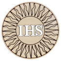 Hostia Komunijna IHS Drewniana 3,5cm 5 szt. Pierwsza Komunia Święta DIY