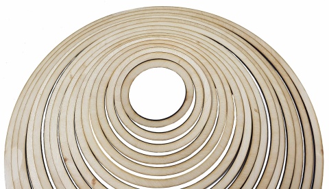 Drewniana Obręcz ze Sklejki 10 cm (10 szt.) – Do Makram, Bombek, Stroików i Rękodzieła