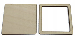 Kwadrat + Ramka 10x10cm Ze Sklejki 3mm Zestaw