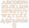 Litery drewniane 2,4 cm literki cyfry alfabet 3D napis