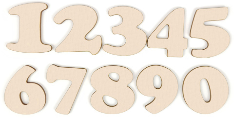 Litery drewniane 2,4 cm literki cyfry alfabet 3D napis