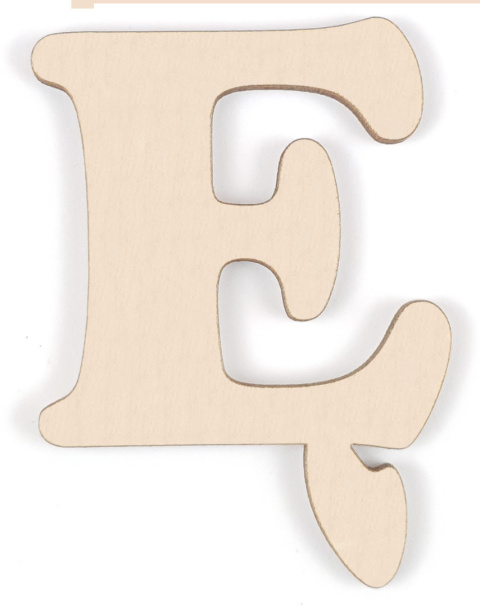 Litery drewniane 2,4 cm literki cyfry alfabet 3D napis