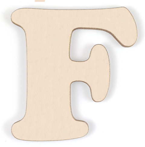 Litery drewniane 2,4 cm literki cyfry alfabet 3D napis