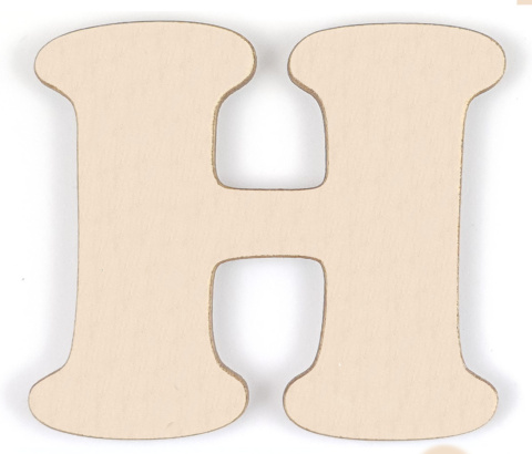 Litery drewniane 2,4 cm literki cyfry alfabet 3D napis