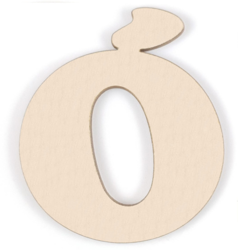 Litery drewniane 2,4 cm literki cyfry alfabet 3D napis