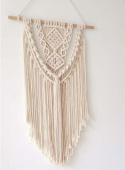 Makrama Na Ścianę, Dekoracja Wisząca Boho 80cm Do Salony, Sypialni, Pokoju