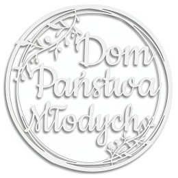 Napis Dom Państwa Młodych BIAŁY 40cm Obręcz Dekoracje Weselne