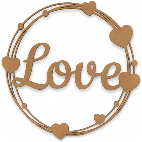 Napis LOVE - Dekoracje Weselne - Ślubne – HDF Obręcz 30cm Ozdoba Sali