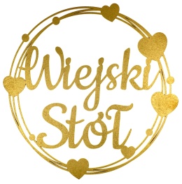 Wiejski Stół - Dekoracje Weselne - Ślubne – Złota Obręcz 40cm Ozdoba Sali