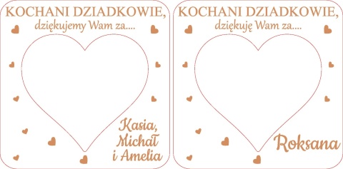 Personalizowana Pamiątka dla Dziadków z Grawerem – Prezent na Dzień Babci i Dziadka Biały