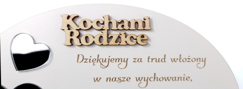 Podziękowanie dla Rodziców, Mamy, Taty na Ślub, Wesele - Grawerowana Pamiątka z Lustrzanym Plexi