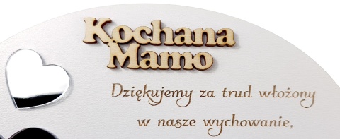 Podziękowanie dla Rodziców, Mamy, Taty na Ślub, Wesele - Grawerowana Pamiątka z Lustrzanym Plexi