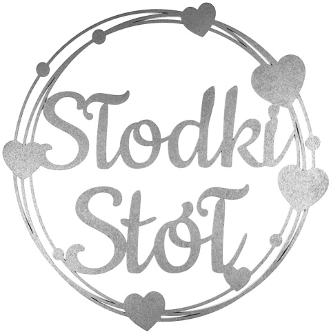 Słodki Stół - Dekoracje Weselne - Ślubne – Srebrna Obręcz 40cm Ozdoba Sali